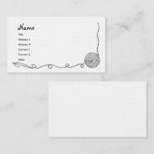 Garn, Faden u. Nadelgraphiken Visitenkarte (Vorne/Hinten)