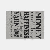 Garn ist Glückskunst Zitat Fleecedecke (Vorderseite (Horizontal))