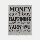 Garn ist Glückskunst Zitat Fleecedecke (Vorderseite)