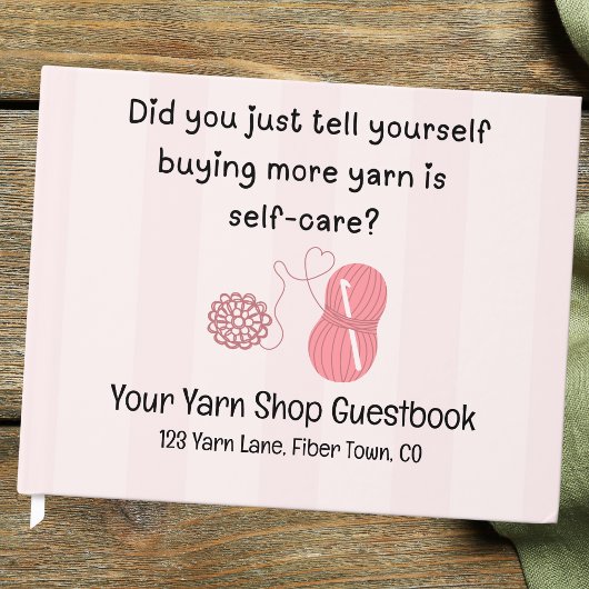 „Garn ist Selbstfürsorge“ Strickgästebuch Gästebuch