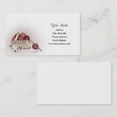 Garn-Korb - Häkelarbeit-Visitenkarten Visitenkarte (Vorne/Hinten)