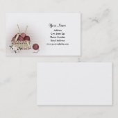 Garn-Korb - strickende Visitenkarten Visitenkarte (Vorne/Hinten)