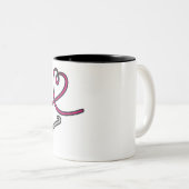 Garn-Liebe - Häkelarbeit-Tasse Zweifarbige Tasse (VorderseiteRechts)