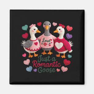 Garn Lustiges Valentins- Gans Herzen  Magnet