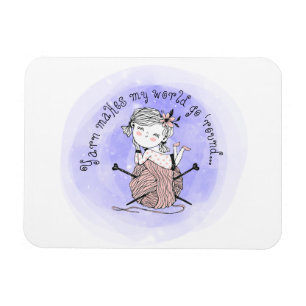 Garn macht meine Welt Magnet