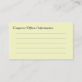 Garn macht Visitenkarte in Handarbeit Rabattkarte (Rückseite)