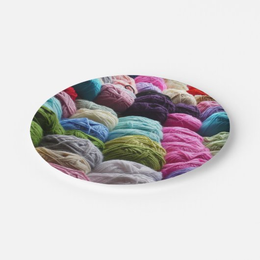 Garn-PapierTeller Pappteller (Schrägansicht)