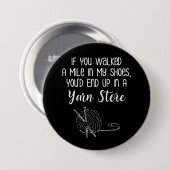 Garn-Speicher-lustiges Stricken u. Häkelarbeit Button (Vorne & Hinten)