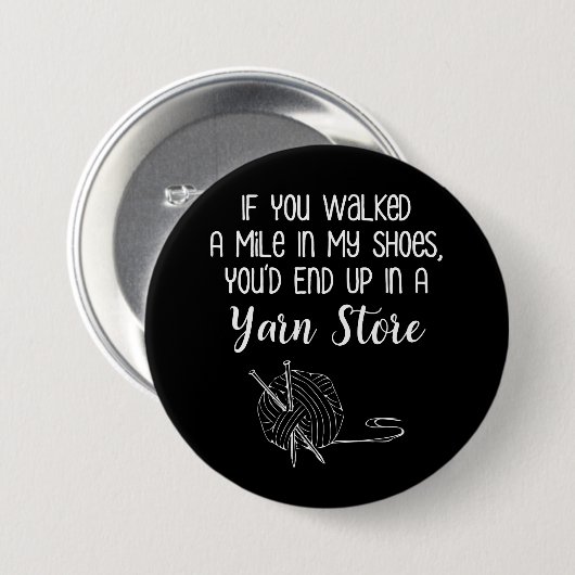 Garn-Speicher-lustiges Stricken u. Häkelarbeit Button (Vorne & Hinten)