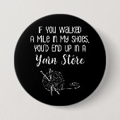 Garn-Speicher-lustiges Stricken u. Häkelarbeit Button (Vorderseite)