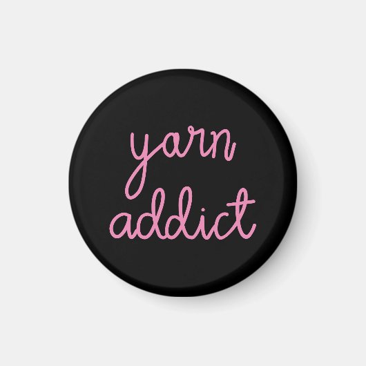 Garn-Süchtige Typografie Magnet (Vorne)