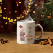 Garn und Geschichten für Wintergrüße zu Weihnachte