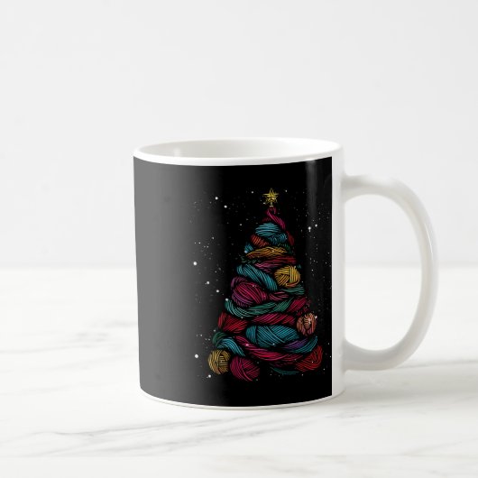 Garn Weihnachtsbaum Häkeln Stricken Xmas  Kaffeetasse (Rechts)