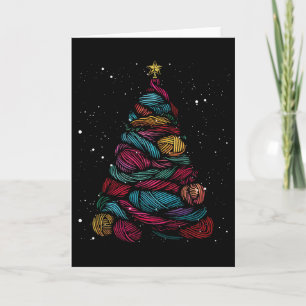 Garn Weihnachtsbaum Häkeln Stricken Xmas Karte