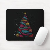 Garn Weihnachtsbaum Häkeln Stricken Xmas  Mousepad (Mit Mouse)