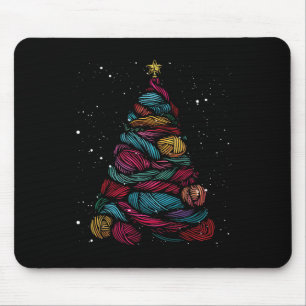 Garn Weihnachtsbaum Häkeln Stricken Xmas  Mousepad