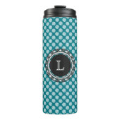 Garnbälle Nahtloses Muster mit Monogramm ・ Handwer Thermosbecher (Vorderseite)