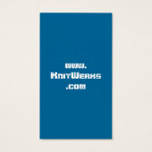 Garnbälle Stricknadeln Geschenkkarte (Rückseite)