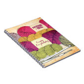 Garnballknäuel-Häkelarbeithaken-Musternotizbuch Notizblock (Rechte Seite)