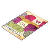 Garnballknäuel-Häkelarbeithaken-Musternotizbuch Notizblock (Linke Seite)