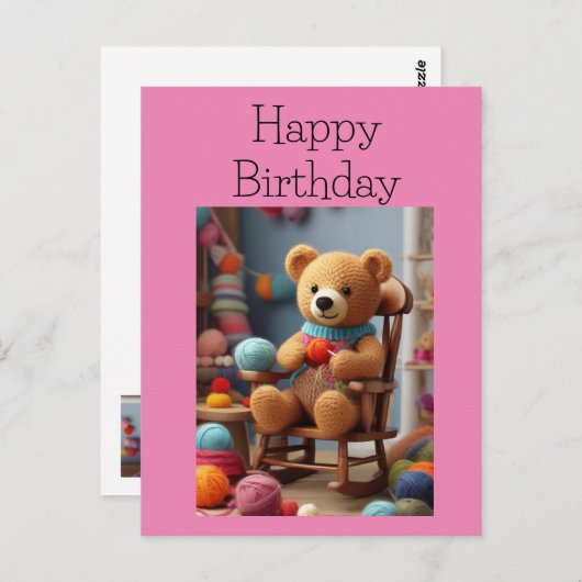 Garnbär Postkarte (Vorne/Hinten)