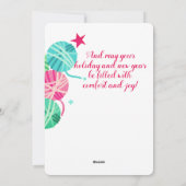 Garnbaumbälle aus Strickfaser Weihnachtskarte Feiertagskarte (Rückseite)