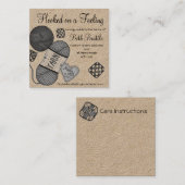 Garne auf dem Platz/Crochet/Visitenkarten Quadratische Visitenkarte (Vorne/Hinten)