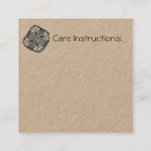 Garne auf dem Platz/Crochet/Visitenkarten Quadratische Visitenkarte (Rückseite)