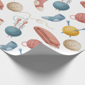 Garne aus Cartoon, Decken und Socken Geschenkpapier (Ecke)