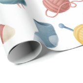 Garne aus Cartoon, Decken und Socken Geschenkpapier (Rolleneckpunkt)