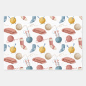 Garne aus Cartoon, Decken und Socken Geschenkpapier Set (Vorderseite)