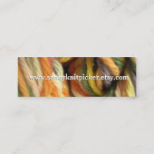 Garne aus Stricknadeln Crochet farbiges Garn Mini Visitenkarte (Rückseite)