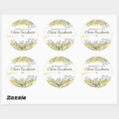 Garne aus Stricknadeln, handgefertigt mit Liebe-Au Runder Aufkleber (Blatt)