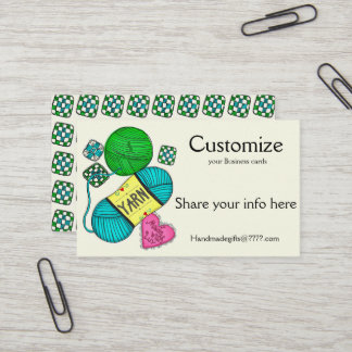 Garne/Crochet/Strick-Visitenkarten Visitenkarte