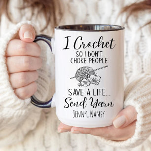Garne, Crocheter, ich kreuze, damit ich nicht Leut Tasse