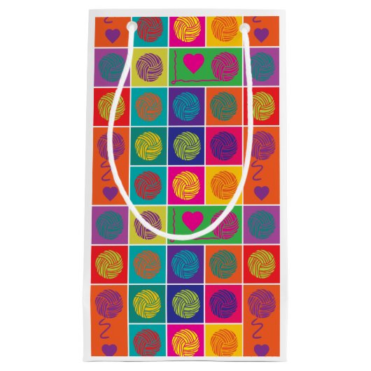 Garne, Garne, Garnblöcke, Gemustert Kleine Geschenktüte (Vorderseite)