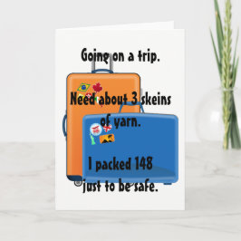 Garne, Grußkarte, Kundenkarte für Strickereien Karte