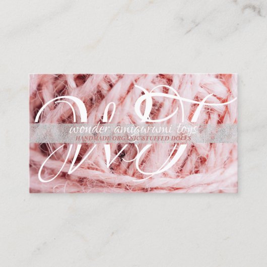 Garne handgefertigt Häkelchen amigurumi Strick Visitenkarte (Vorderseite)