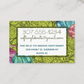 Garne im Wasserfarbenstil aus Strickfaser, hausgem Visitenkarte (Rückseite)