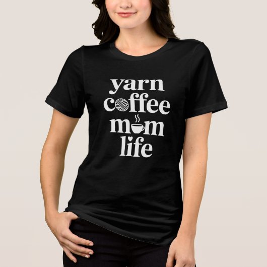 Garne, Kaffee, Mama Tri-Blend Shirt (Vorderseite)