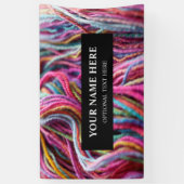 Garne Knitrieren Handspun Textur Pink Fotografie I Banner (Vertikal)