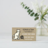 Garne/Kronen/Strick Visitenkarte (Stehend Vorderseite)