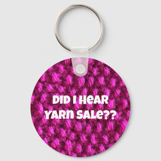 Garne Rosa Strick Foto Liebe Knittern Schlüsselanhänger (Vorderseite)