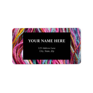 Garne Rosa Strickhandspun Adressaufkleber