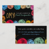 Garne Strickfaser Homespun Visitenkarte (Vorne/Hinten)