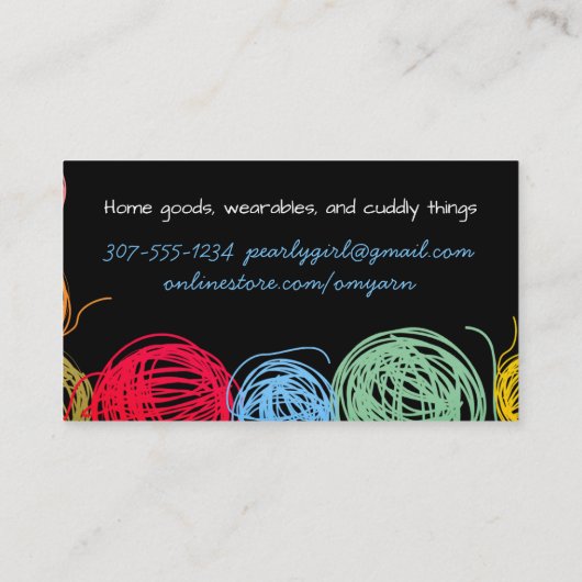 Garne Strickfaser Homespun Visitenkarte (Rückseite)