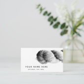 Garne Strickfaser Kunst Moderne Minimal grau Visitenkarte (Stehend Vorderseite)