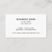 Garne Strickfaser Kunst Moderne Minimal grau Visitenkarte (Rückseite)