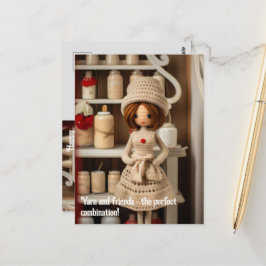 Garne und Freunde - die perfekte Kombination! Postkarte