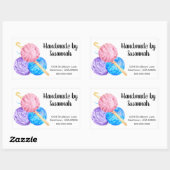 Garne und Häkelbücher Rechteckiger Aufkleber (Blatt)